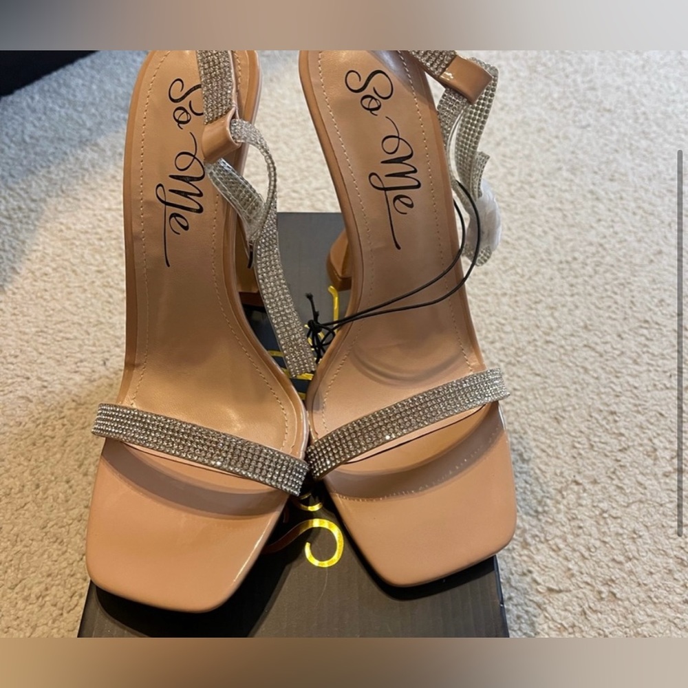 Bedazzled Nude “So Me” Heels